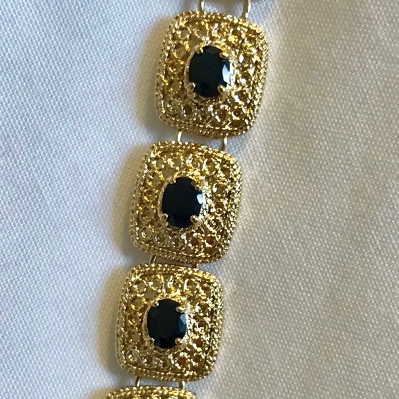 7.0 TVW sapphire bracelet w/ 18-karat yellow gold - Picture 7 of 8